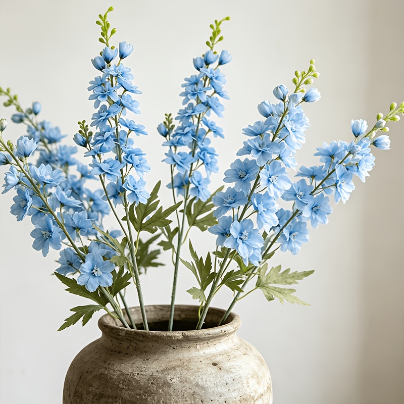 Photography Lighting Home - 6 Pieces, Without Vase, Delphinium Artificial