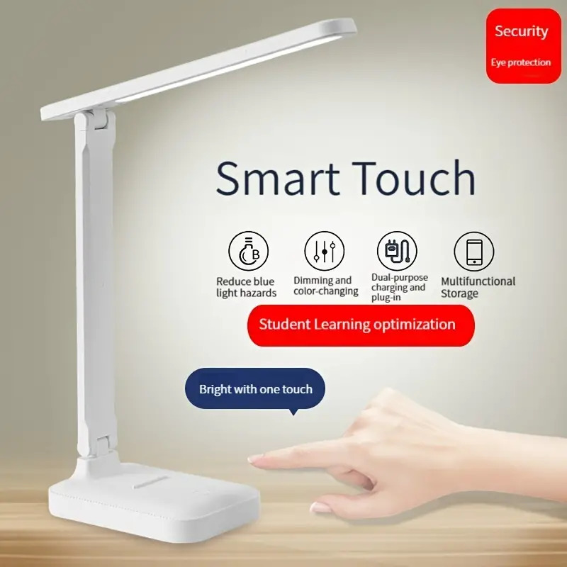 Photography Lighting Book - LED Touch Switch White Folding Desk