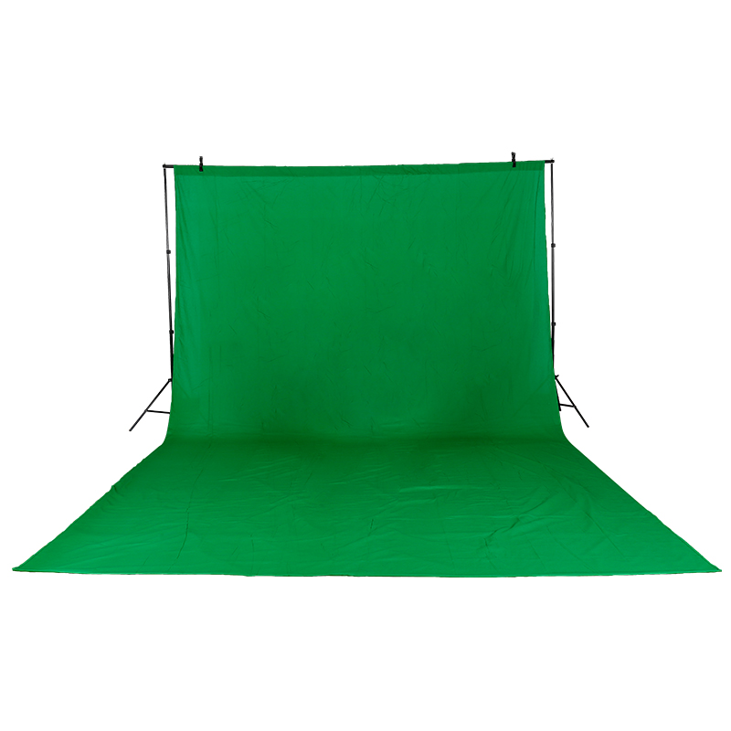 Photography Lighting Kit With Backdrop - 3m X 6m /9.8ftX19.6ft Cotton Chromakey