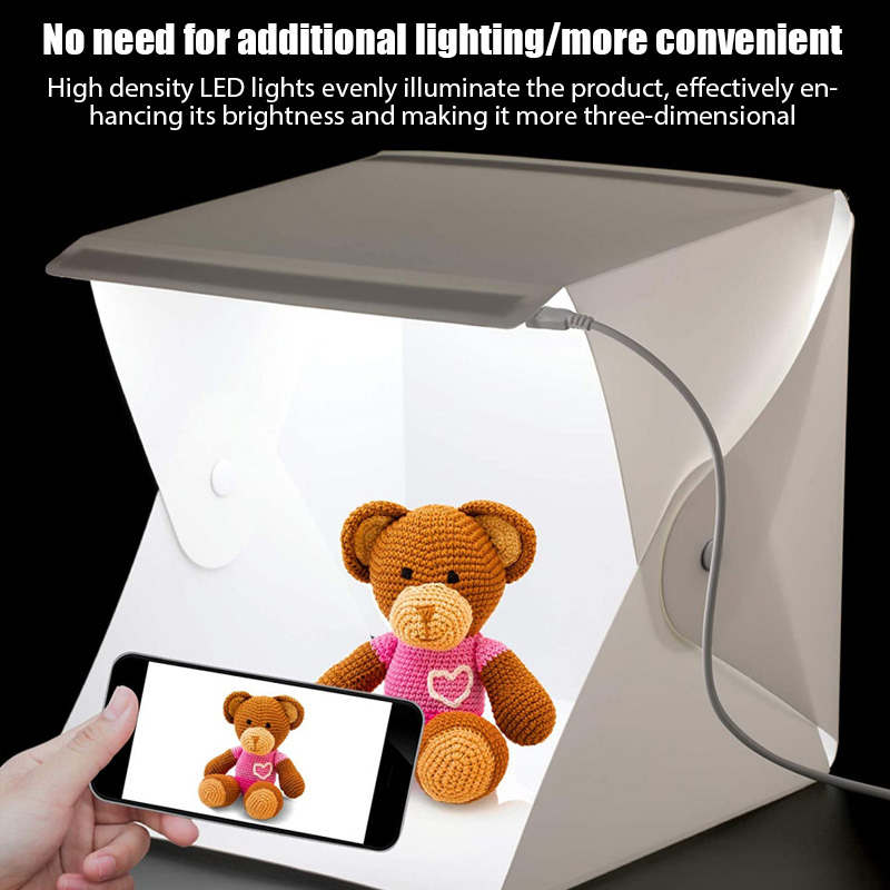 Photography Lighting Kit With Backdrop - Lightbox Light Box Mini Photo Studio