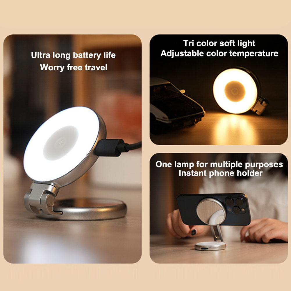 Photography Lighting Video - 3-in-1 Magnetic Selfie Light with Mirror