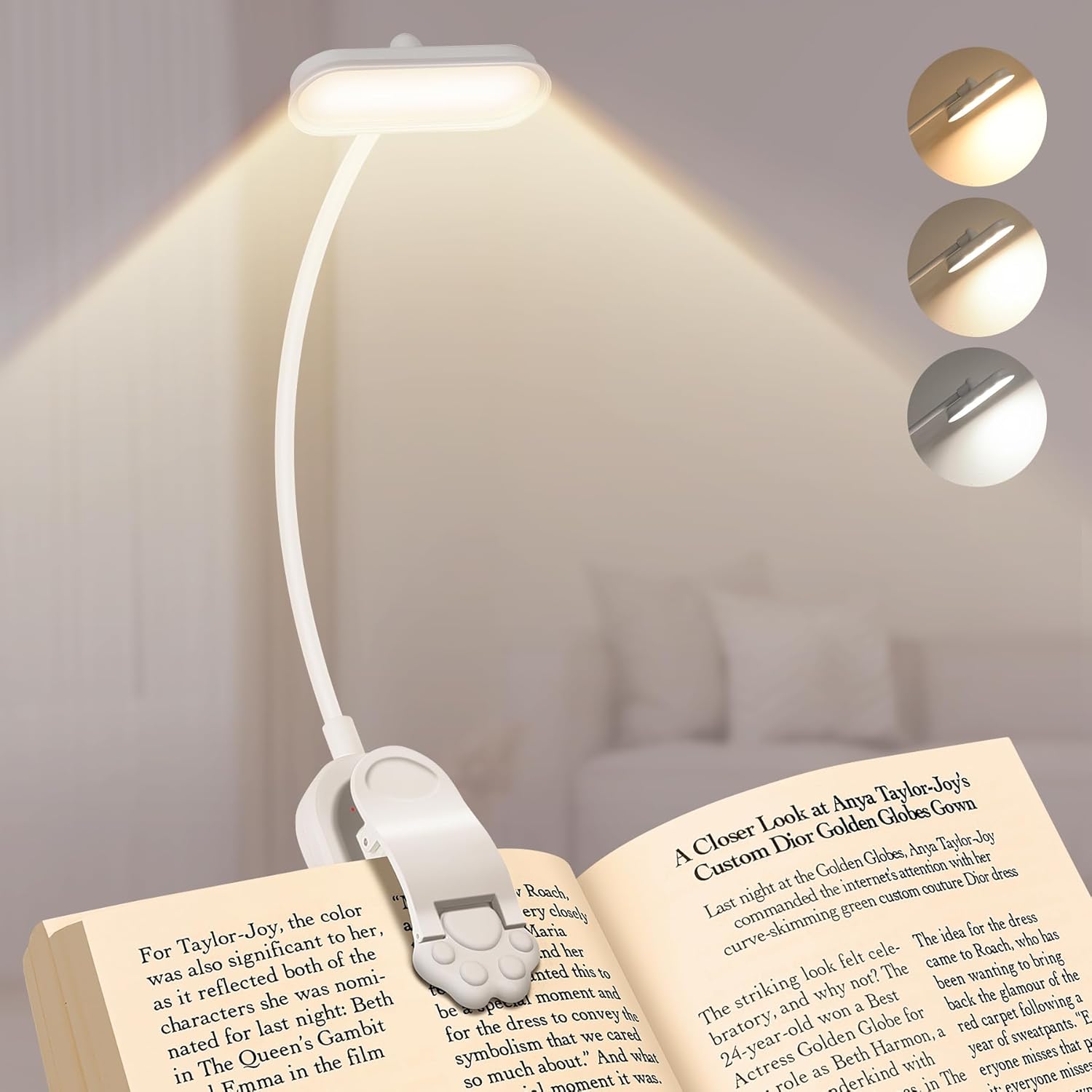 Photography Lighting Book - LED Book Light USB Rechargeable Reading