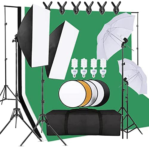 Photography Lighting Kit With Backdrop - Cost-effective Photo Studio Equipment Set Include