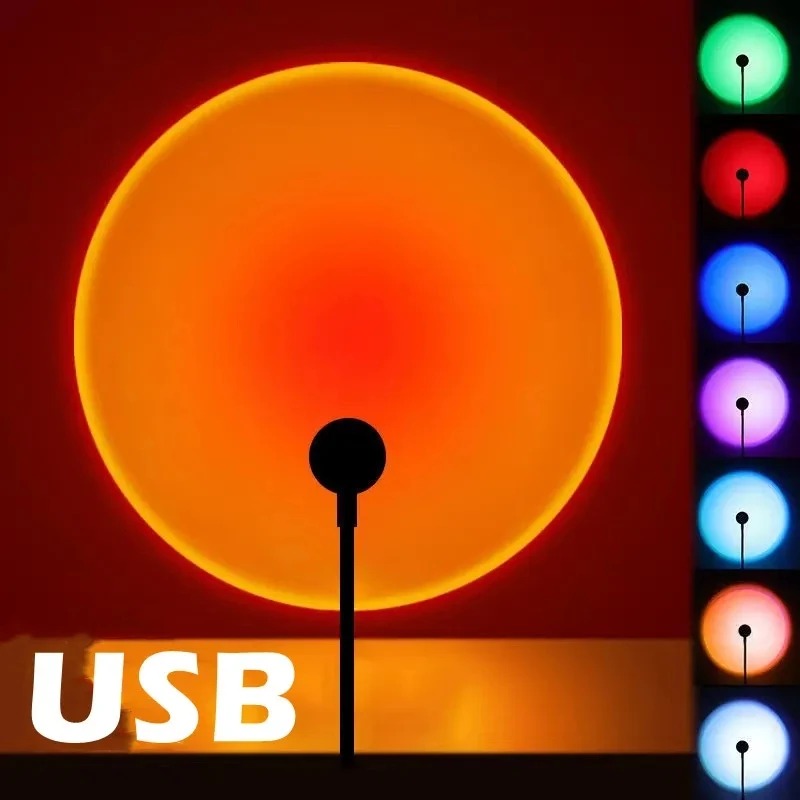 USB Sunset Projection Lamp Rai - Photography Lighting Wall ulasan dan harga
