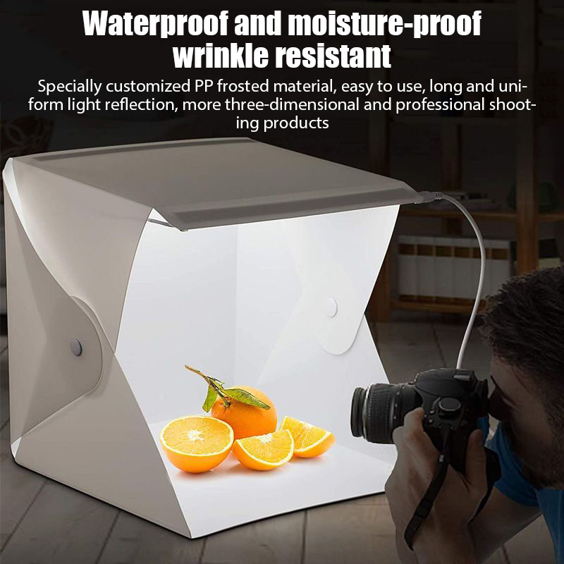 Portable Folding Photobox Phot - Photography Lighting Kit With Backdrop ulasan dan harga
