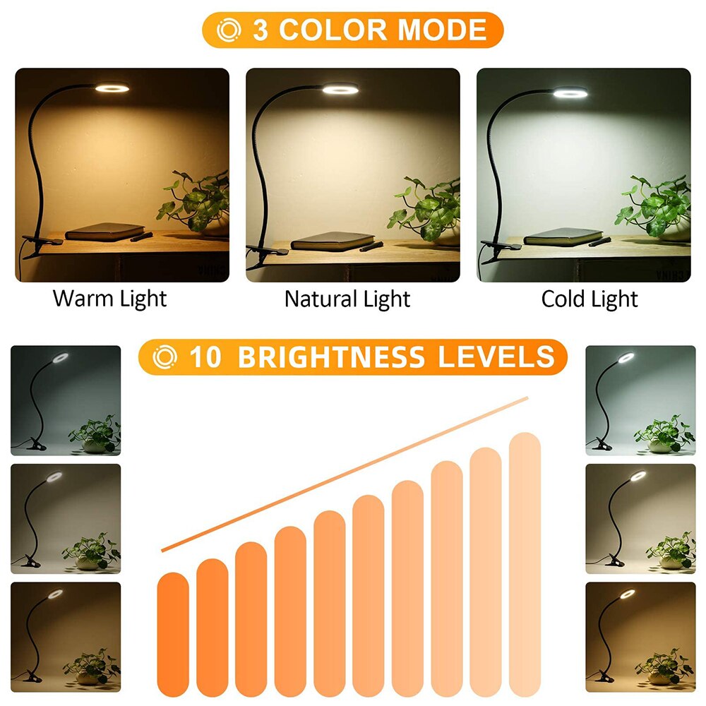 48 LEDs Desk Lamp Clip USB Boo - Photography Lighting Book ulasan dan harga