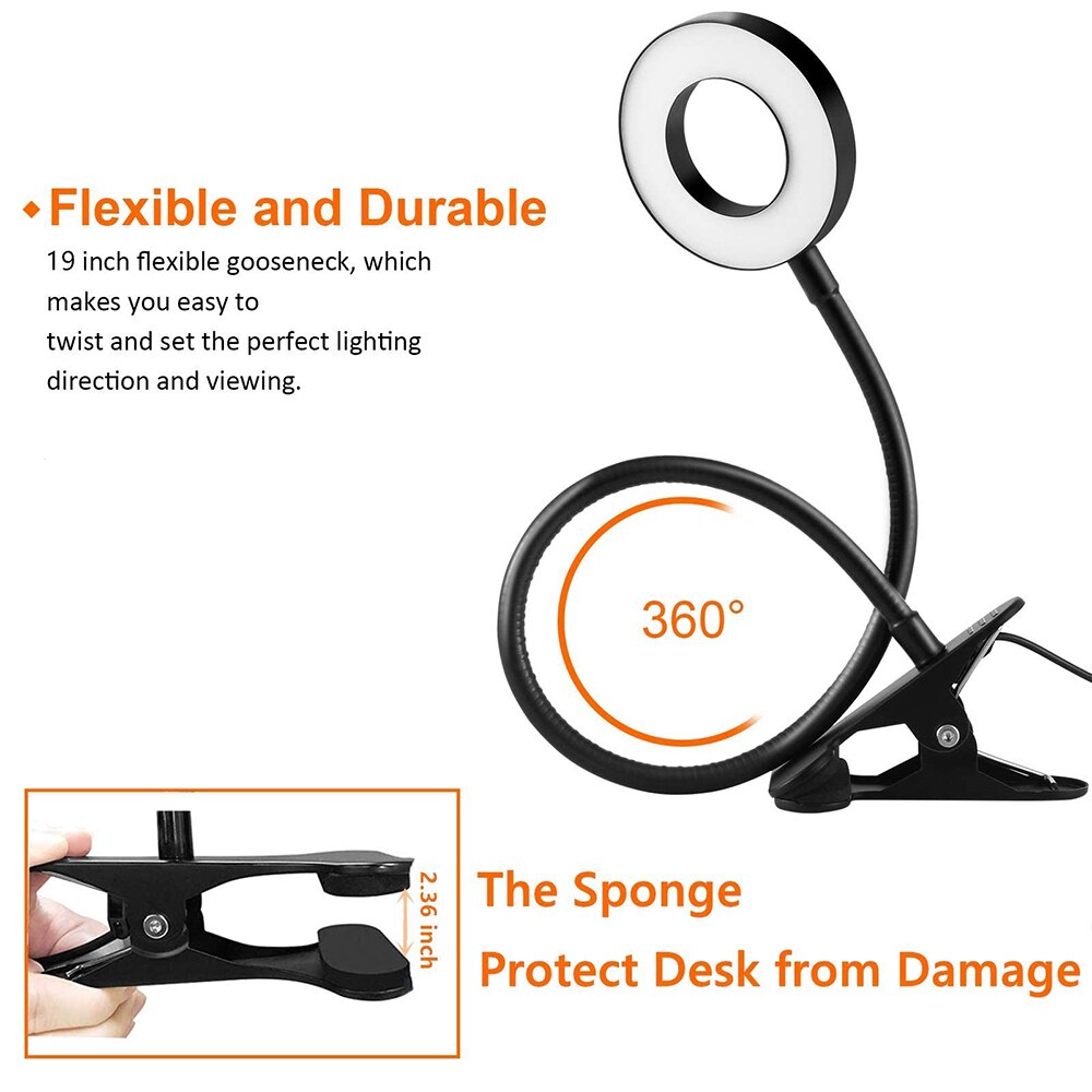 48 LEDs Desk Lamp Clip USB Boo - Photography Lighting Book ulasan dan harga