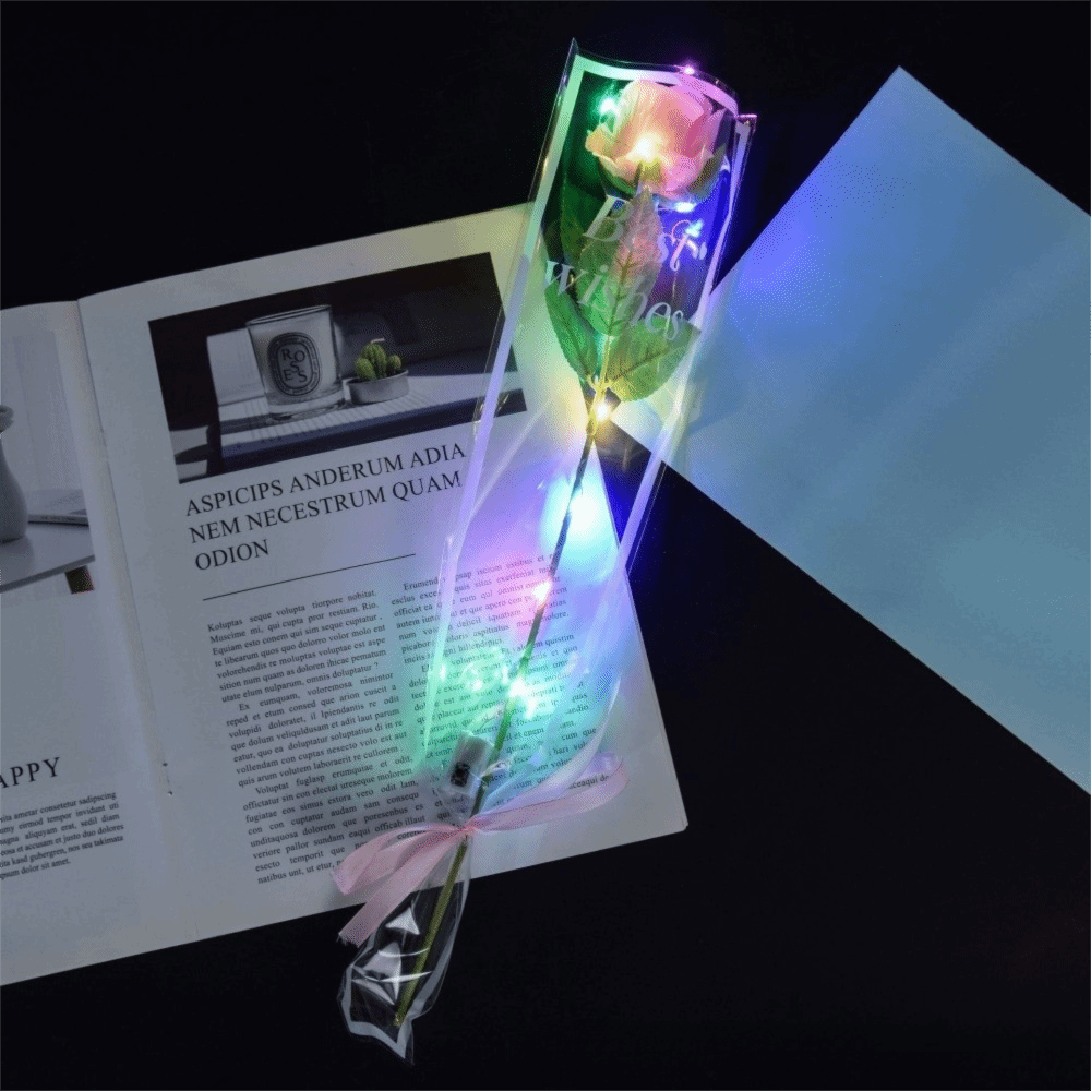 Glowing Artificial Rose Flower - Photography Lighting Simulation ulasan dan harga