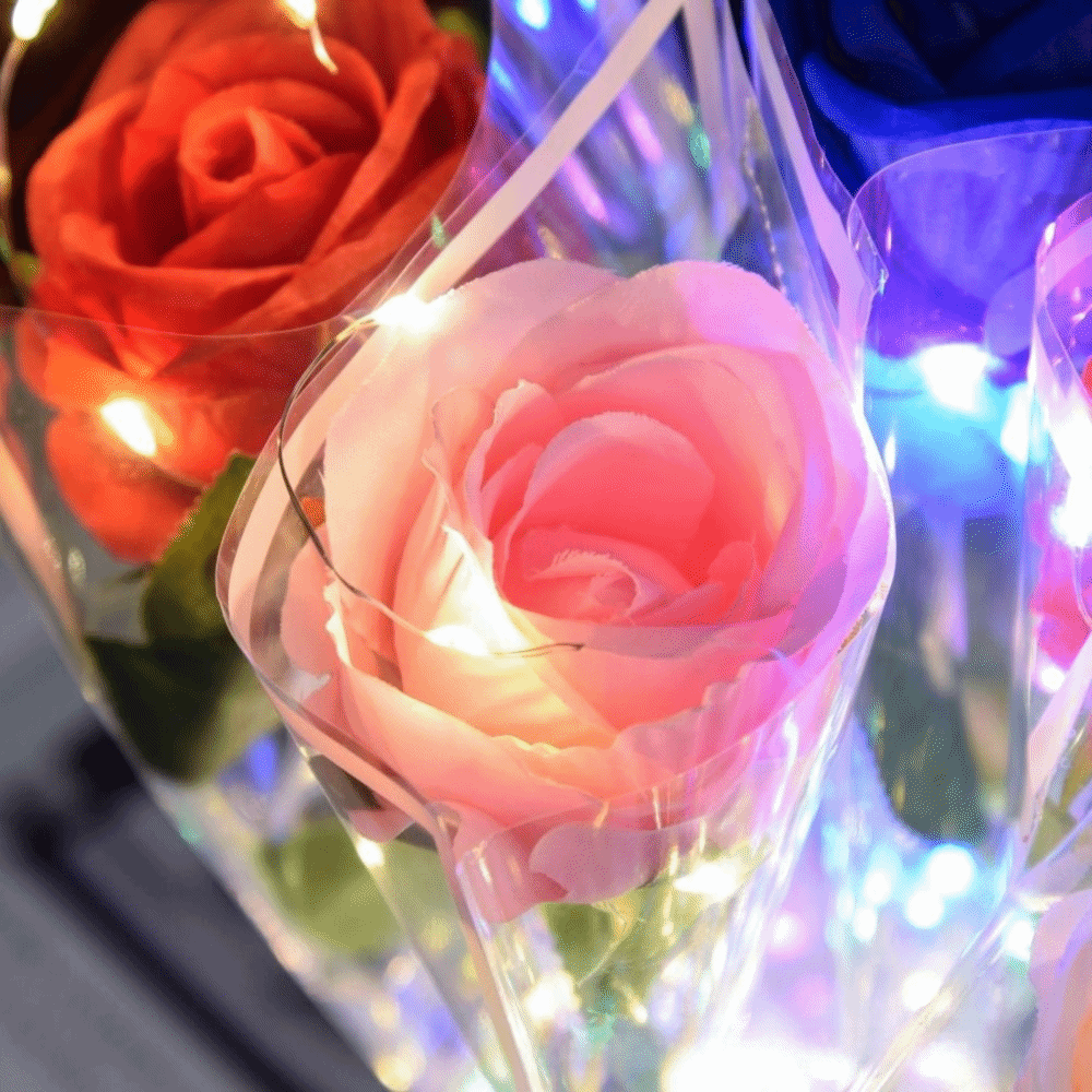 Glowing Artificial Rose Flower - Photography Lighting Simulation ulasan dan harga