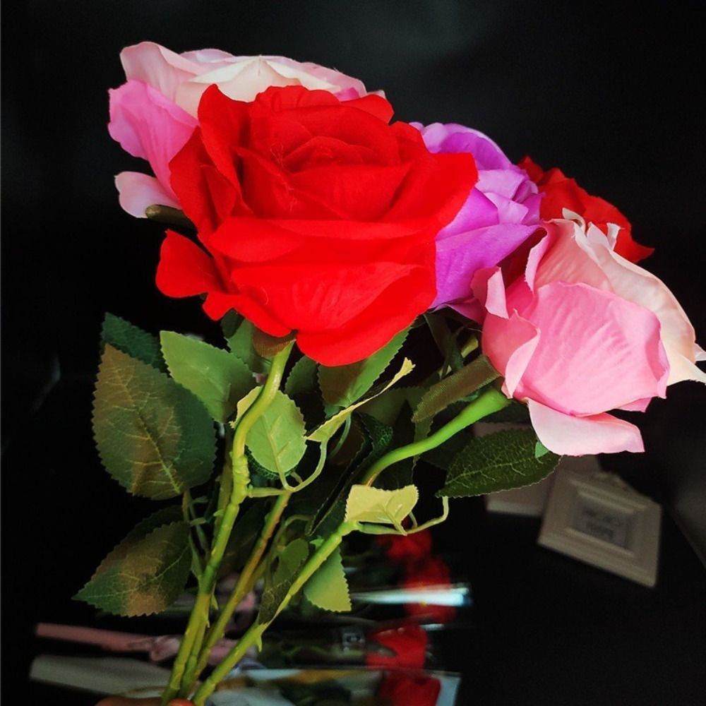 Glowing Artificial Rose Flower - Photography Lighting Simulation ulasan dan harga