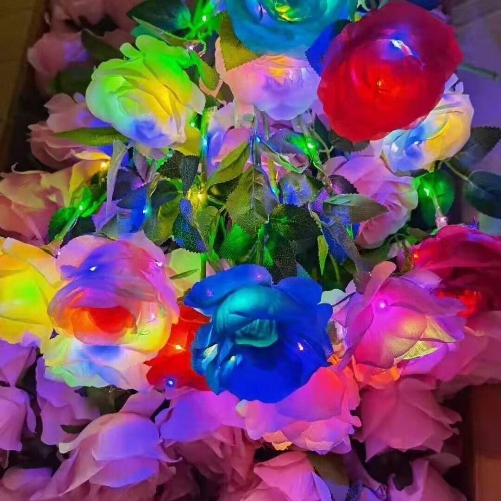 Glowing Artificial Rose Flower - Photography Lighting Simulation ulasan dan harga