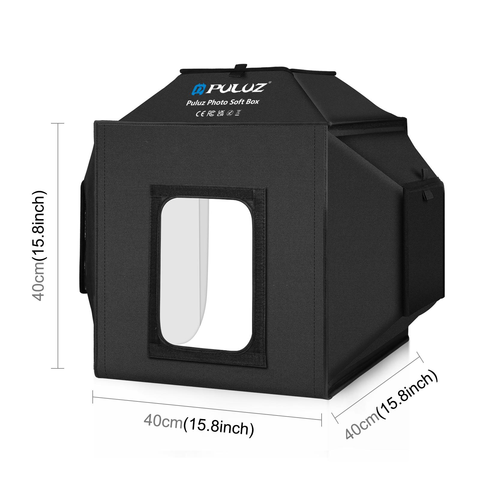 PULUZ 40cm Folding 72W 5500K S - Photography Lighting Kit With Backdrop ulasan dan harga