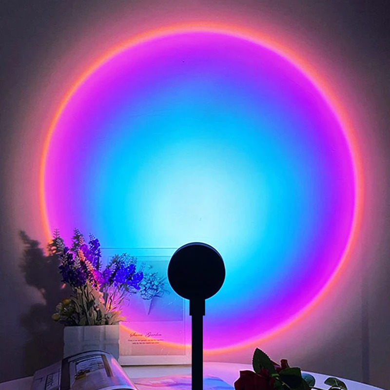 1-4pcs Sunset Lamp LED Rainbow - Photography Lighting Home ulasan dan harga