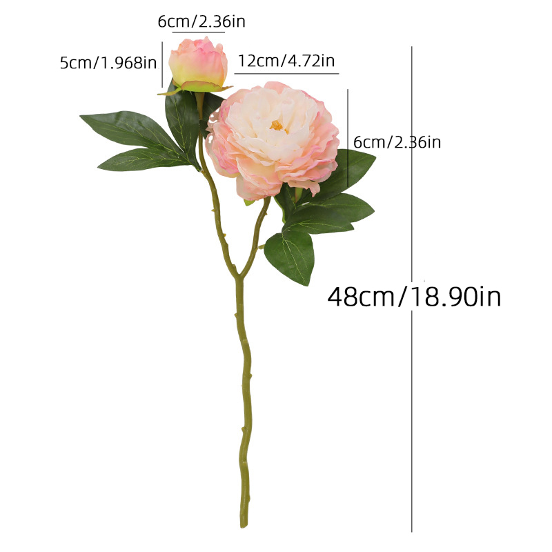 1PC Retro 2 Head Peony Simulat - Photography Lighting Simulation ulasan dan harga