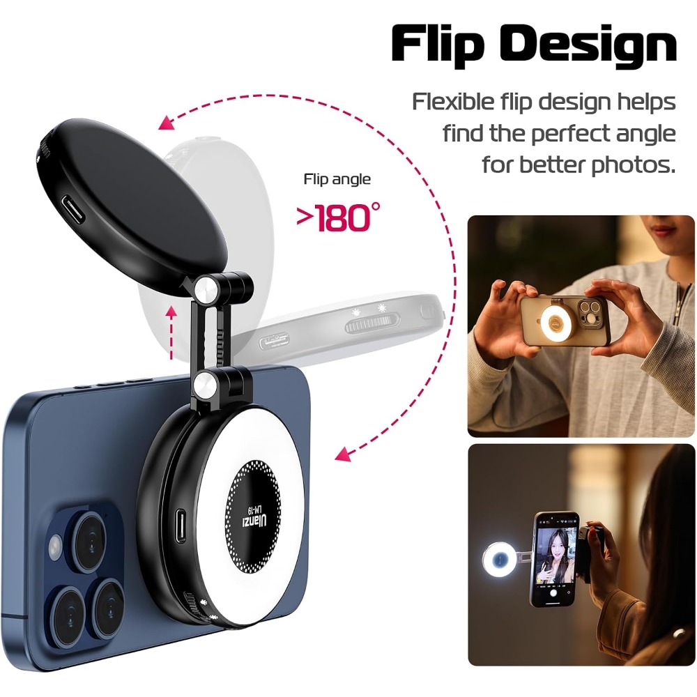 Magnetic LED Selfie Light, Pho - Photography Lighting Brand ulasan dan harga