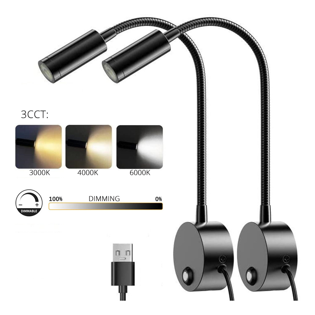 2pcs 5V USB Bedside Wall Readi - Photography Lighting Book ulasan dan harga