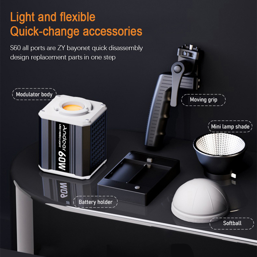 Andoer Tri-Color LED 60W COB P - Photography Lighting Home ulasan dan harga