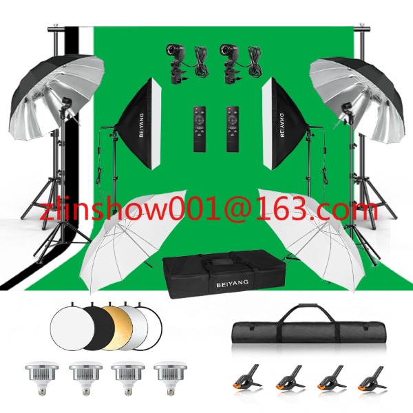 Photo Studio Equipment 2.6*3m/ - Photography Lighting Kit With Backdrop ulasan dan harga