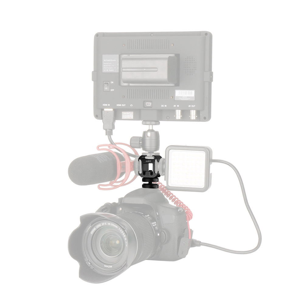 Andoer 3 Cold Shoe Mount Adapt - Photography Lighting Continuous ulasan dan harga