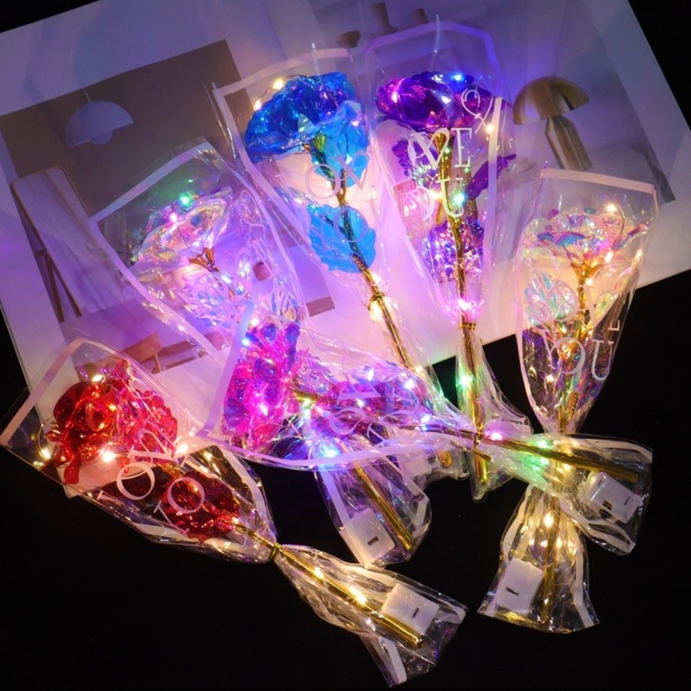 Glowing Gold Foil Rose Flower  - Photography Lighting Simulation ulasan dan harga