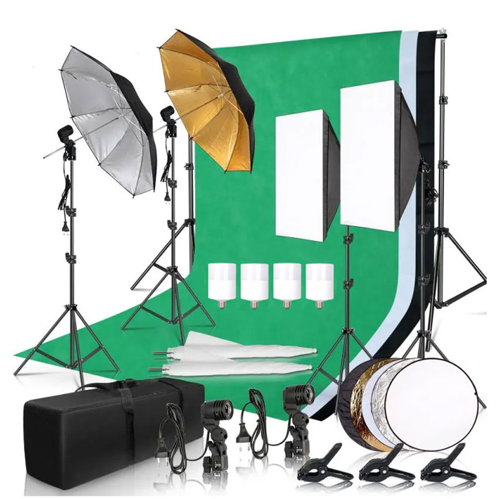 Photography Photo Studio Softb - Photography Lighting Kit With Backdrop ulasan dan harga