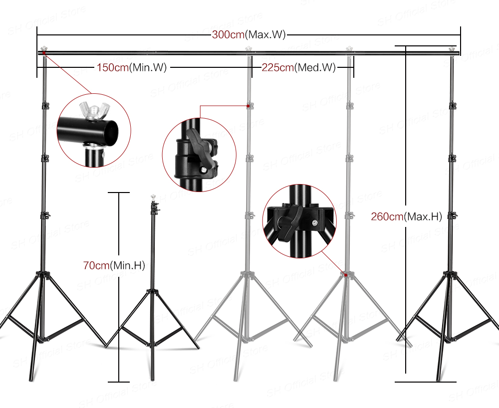Photography Photo Studio Softb - Photography Lighting Kit With Backdrop ulasan dan harga