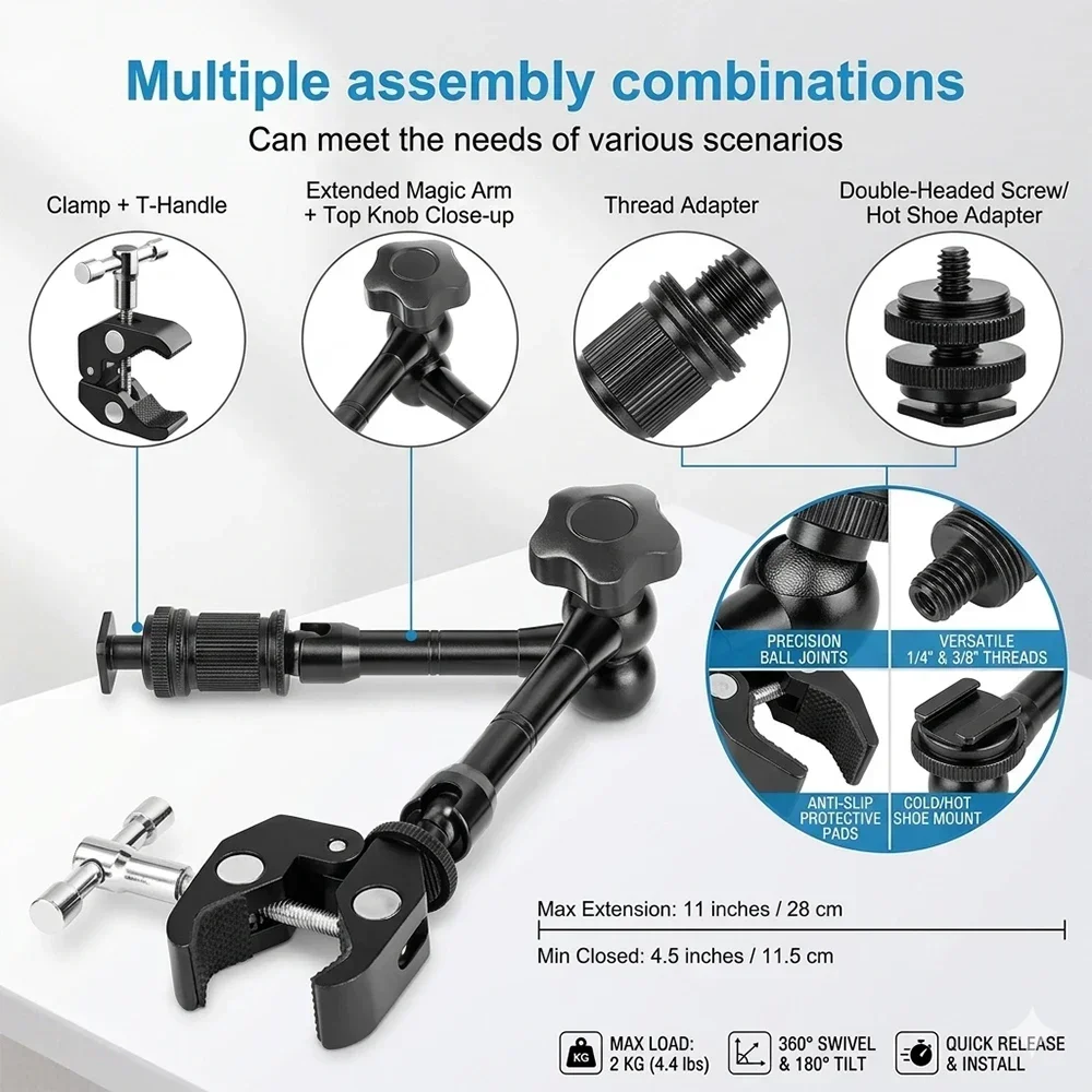 11 inch Magic Arm with Super C - Photography Lighting Continuous ulasan dan harga