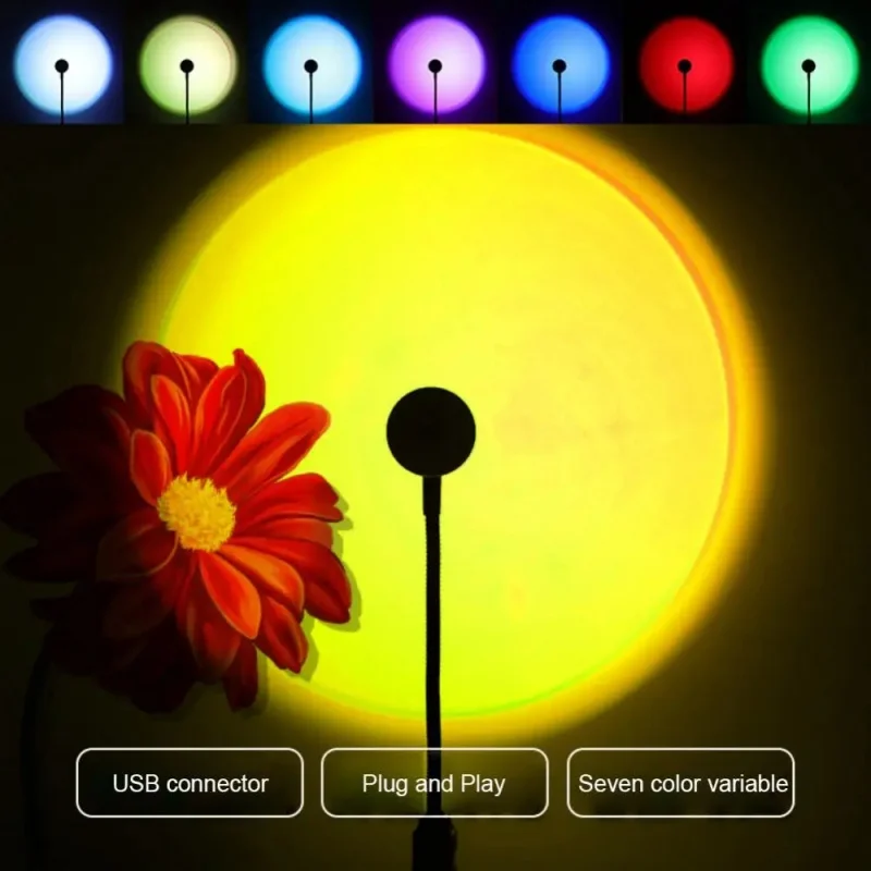 Mini USB ED Sunset Lamp Nightl - Photography Lighting Wall ulasan dan harga