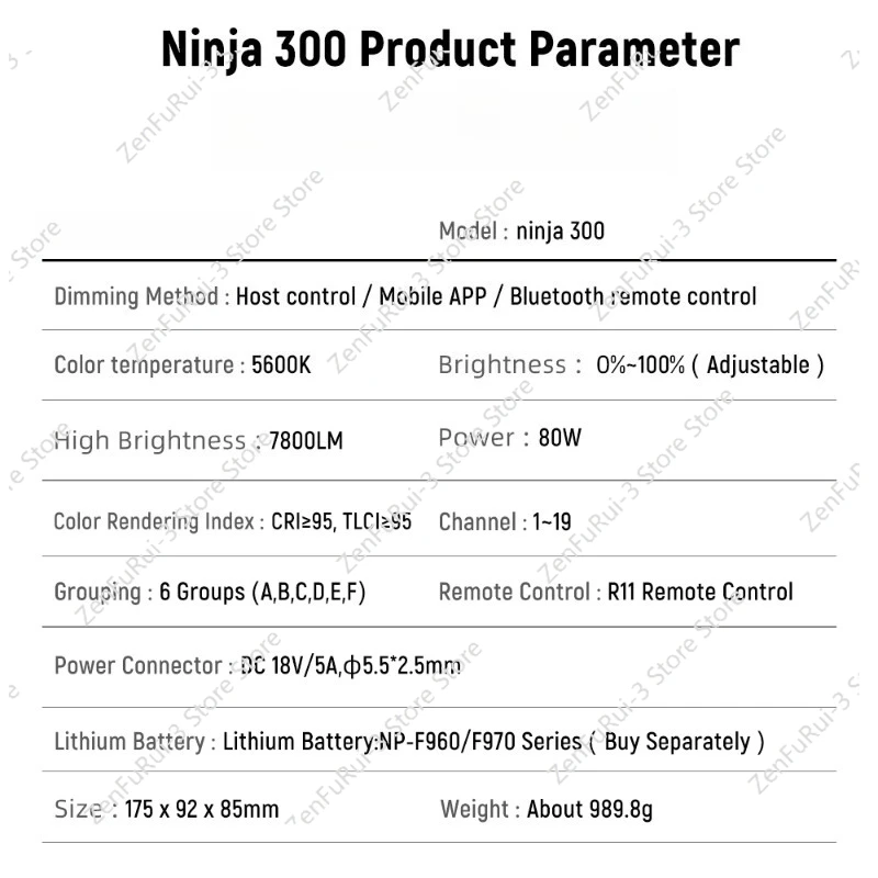 Ninja 300 80W LED Continuous V - Photography Lighting Continuous ulasan dan harga
