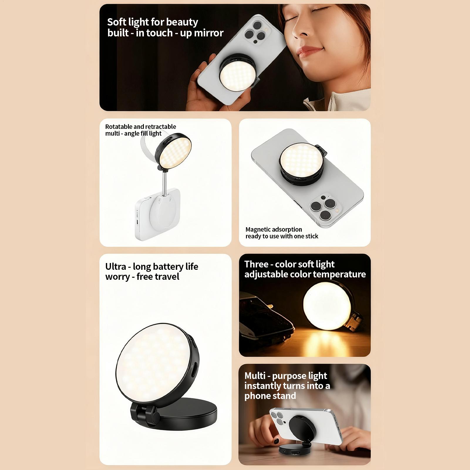 Phone Light Magnetic Live Stre - Photography Lighting Video ulasan dan harga