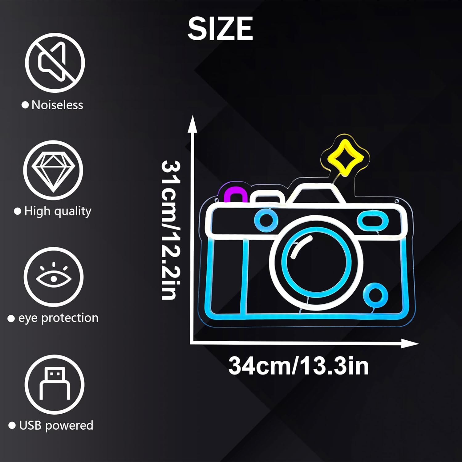 Neon Signs for Wall Decor, Pho - Photography Lighting Wall ulasan dan harga