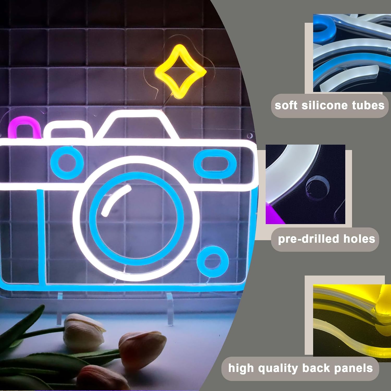 Neon Signs for Wall Decor, Pho - Photography Lighting Wall ulasan dan harga