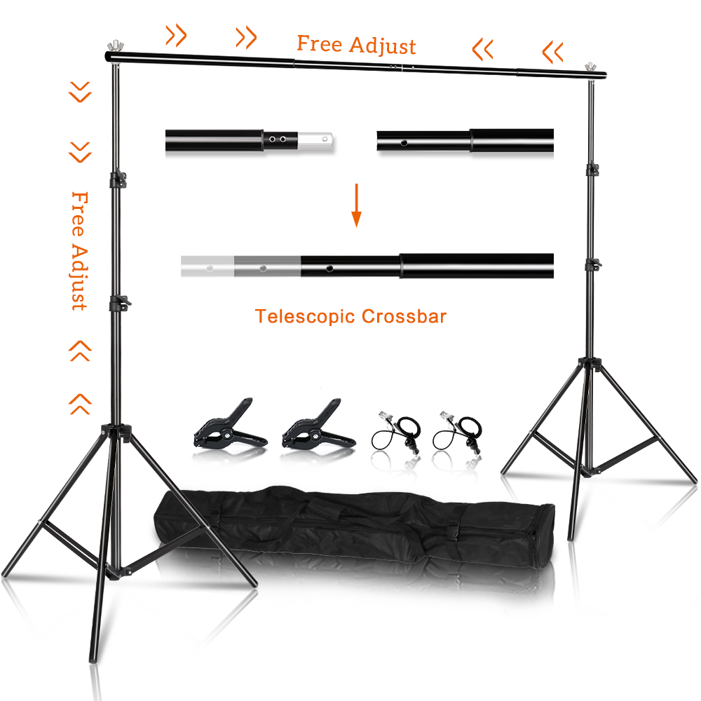 Photo Studio Background Photog - Photography Lighting Kit With Backdrop ulasan dan harga